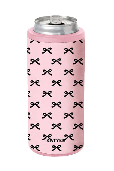 Mini Bows Wholesale Can Cooler Insulator: Light Pink