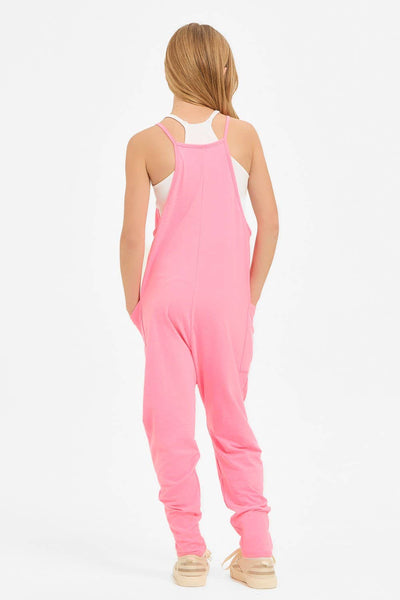 Drop Crotch Sleeveless Jumpsuit: Black