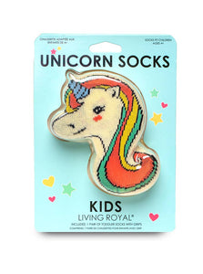 3D Packaged Crew Socks - Kids - Unicorns - "Stay Magical"