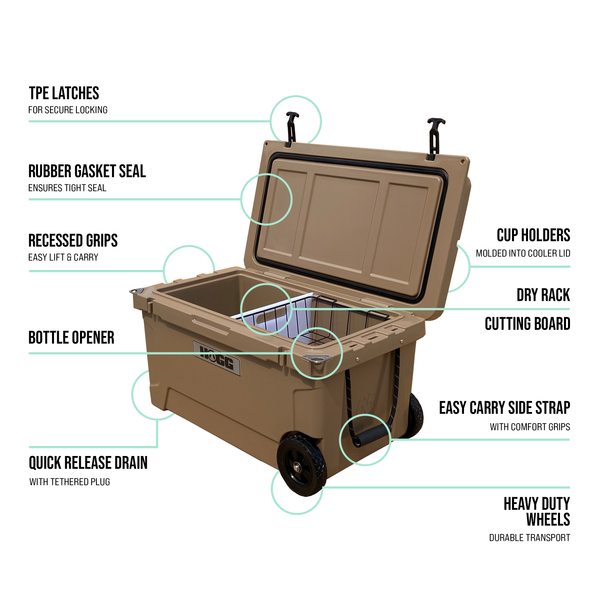 65QT COOLER: HARVEST RED