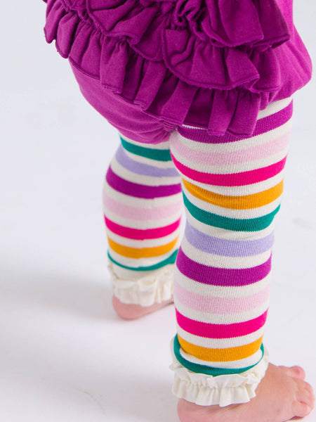 Baby Girls Plum Tart Sweatshirt Bubble Romper