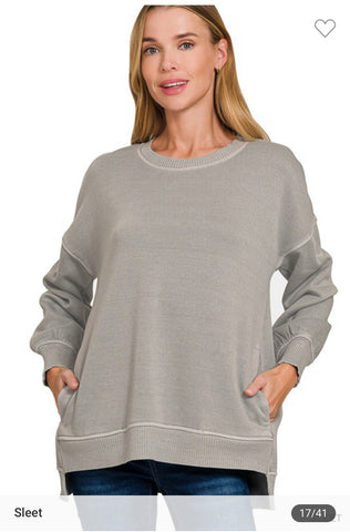 Pigment dye fleece hi low