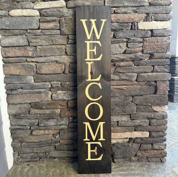 Welcome Sign 10" x 48": Jacobean