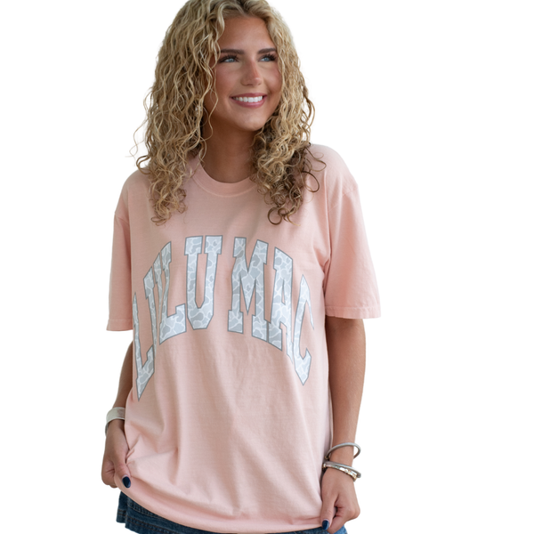 Lulu Mac Camo Adult Peachy Comfort Colors Tee