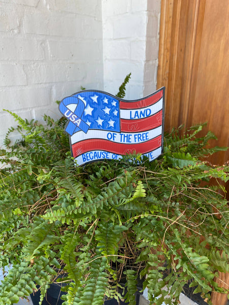 Land of the Free Flag: Flower Pot