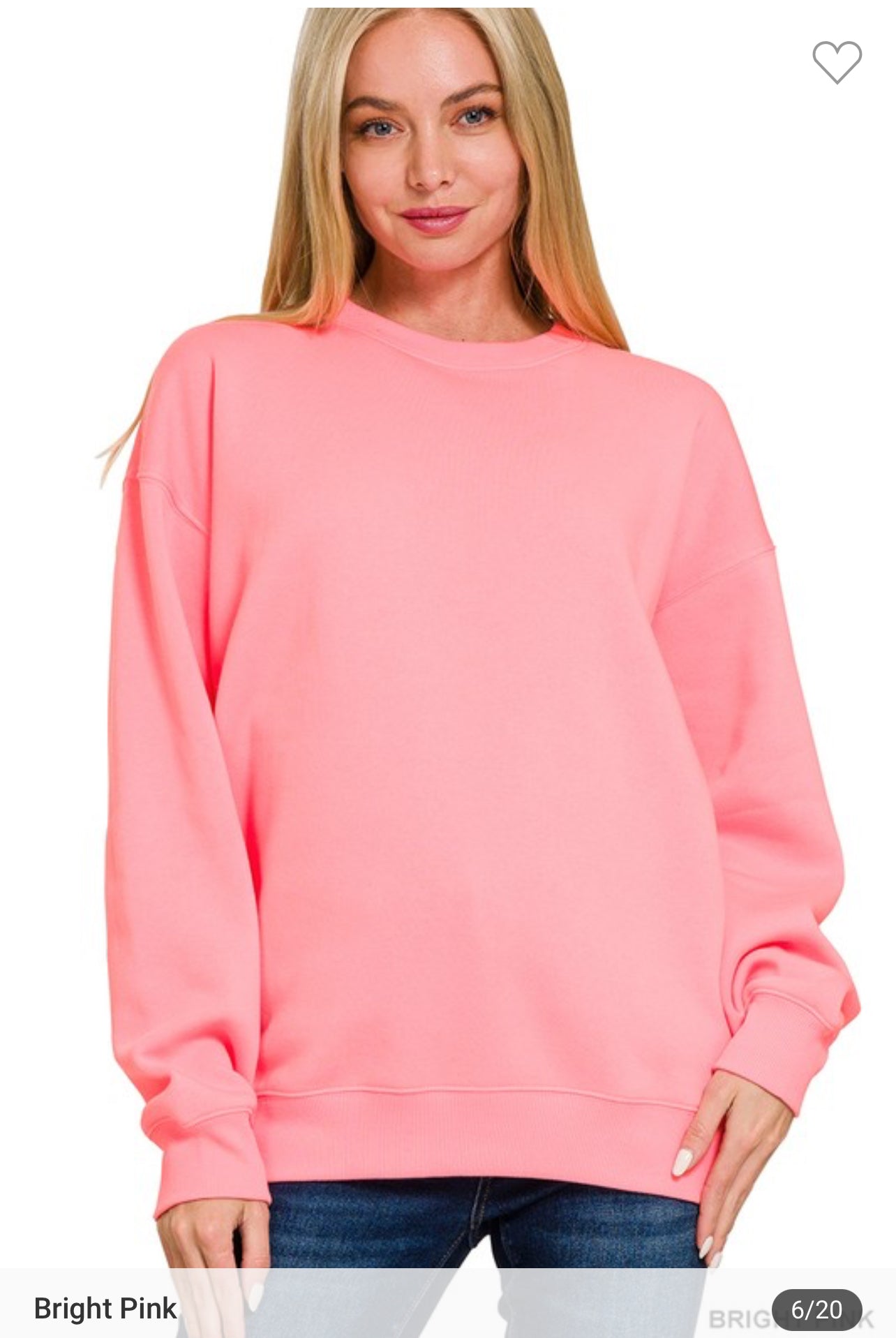 Fleece round neck sweatshirt