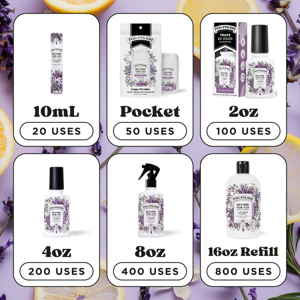 Poo~Pourri Lavender Vanilla 10mL Travel Size