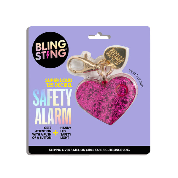 Safety Alarm | Pink Glitter Heart