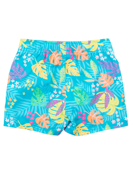 Boys Neon Tiki Vibes Swim Trunks