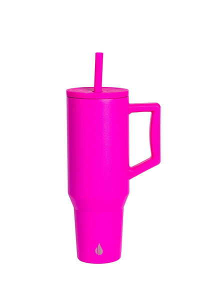 Commuter Insulated Straw Tumbler 40oz - Hot Pink