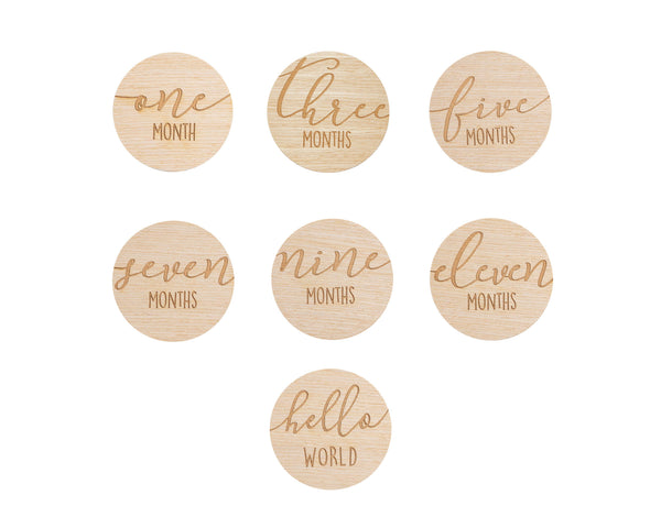 Wooden Reversible Monthly Milestone Photo Prop