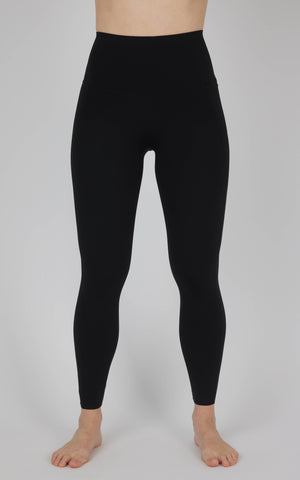 Bootyful - Uplift Contour Ankle Leggings with Seam Design: Black