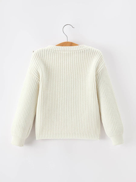 Winter Christmas Girls Pullover Sweater: