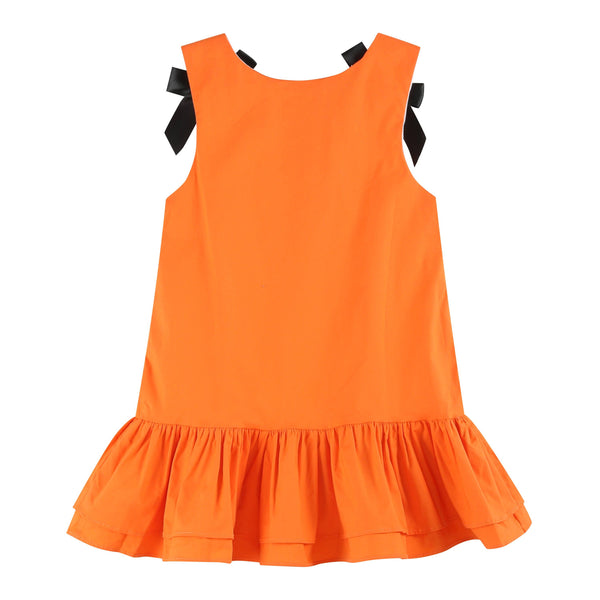 Jack-O-Lantern Pumpkin Halloween Ruffle Dress: