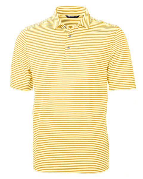Cutter & Buck Virtue Eco Pique Stripe Recycled Men's Polo: Chutney