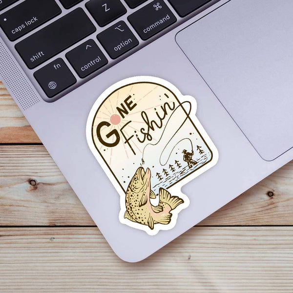 Gone Fishin' Sticker