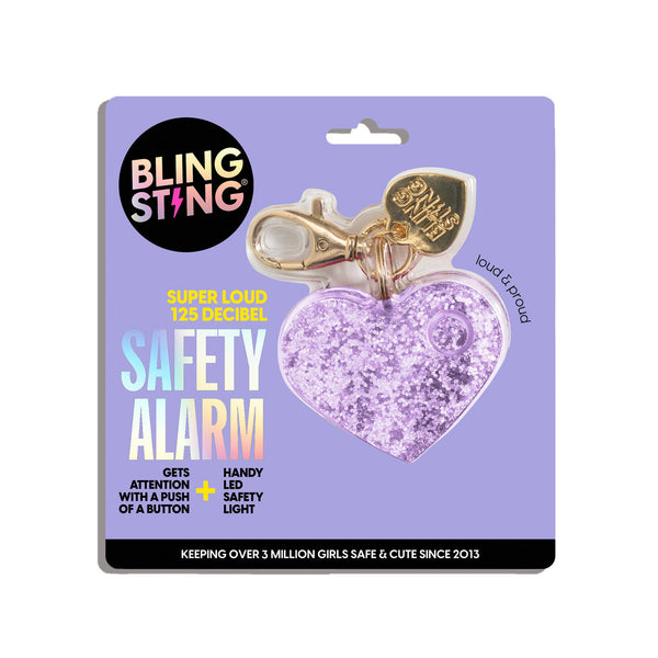 Safety Alarm | Lavender Glitter Heart