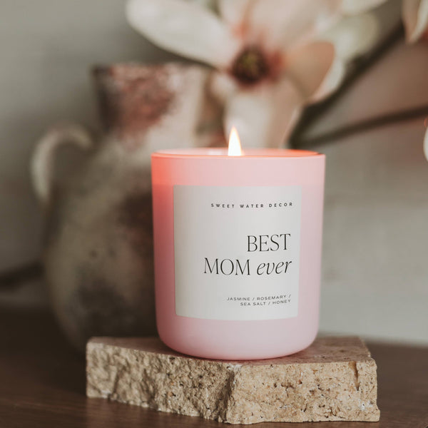 Best Mom Ever 15 oz Soy Candle, Matte Jar - Gifts