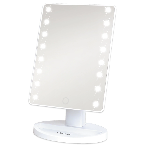 CALA LED Lights Vanity Portable Makeup Mirror: Black