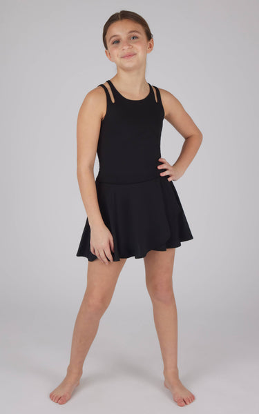 Girls Cut Out Tank, Skort and Scrunch - 3 PCS SET: DESERT FLOWER
