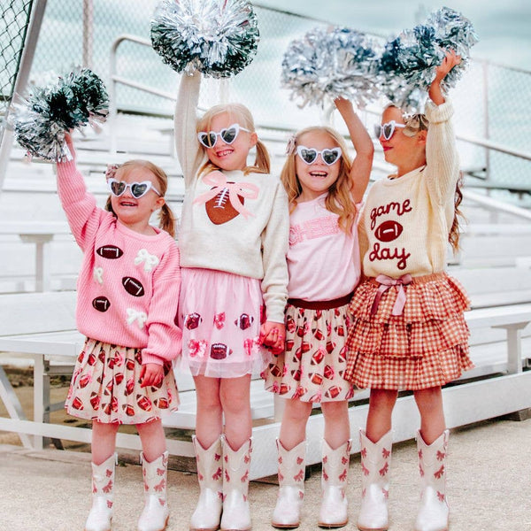 Football Bow Clip - Hair Bows - Game Day