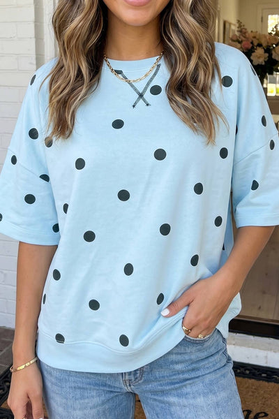 LAS Polka Dot Oversize Blouse Yellow