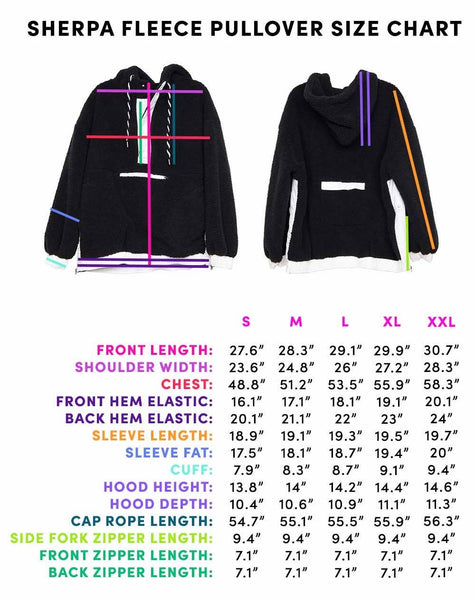 Blue Two-Toned Sherpa Fleece Wholesale Pullover: Blue