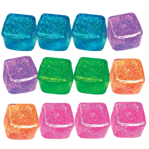 Fun Doh Squish & Squeeze Sparkle Cube Fidget Toy- 12/Display: Wholesale Price