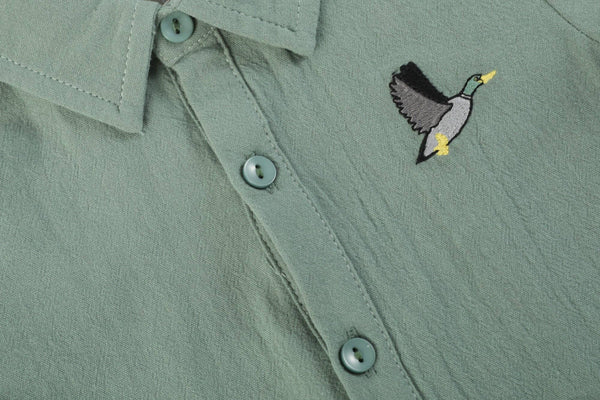 Sage Green Mallard Boys Dress Shirt