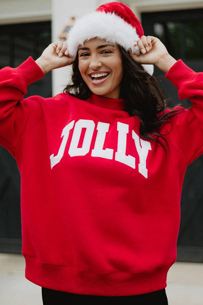 JOLLY Wholesale Women's Mockneck Top: Red