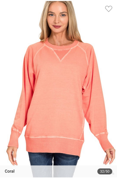 Pigment dyed French terry with pocket