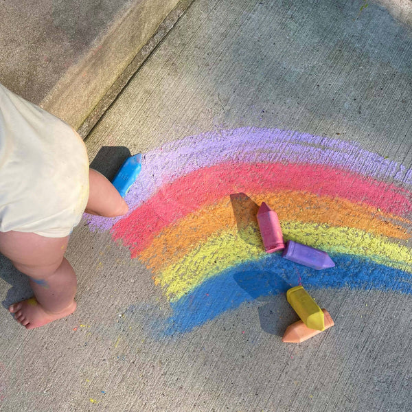 Kids Chunky Sidewalk Chalk -  Non-Toxic - Rainbow