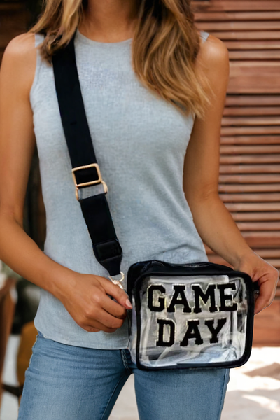 LDC GAME DAY Rugby Football Clear Shoulder Bag: Black