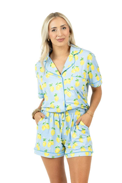 Zesty Lemons Wholesale Pajama Sets College Grad Gift: Light Blue