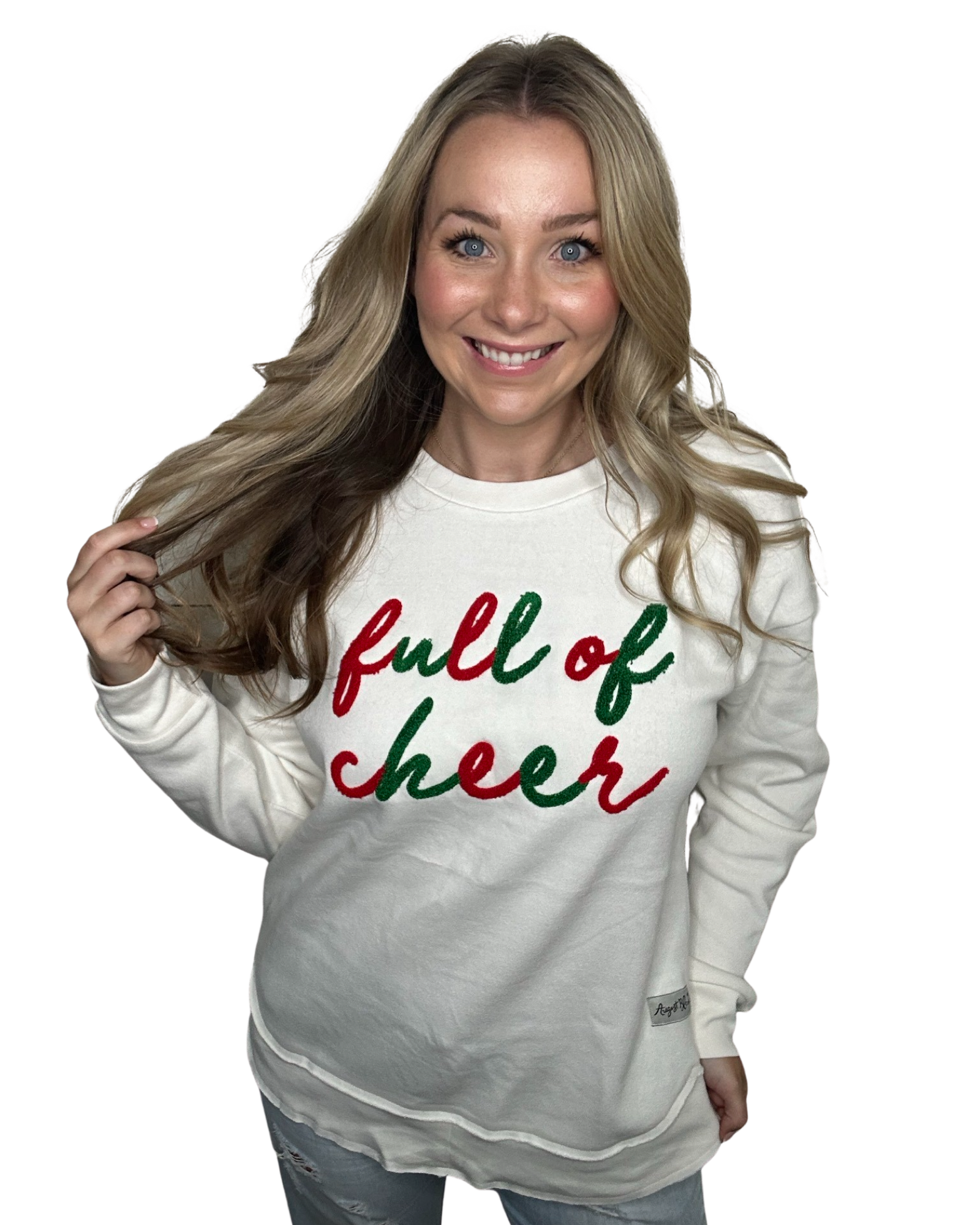 Full of Cheer Belgian/CreamHigh Low Pullover