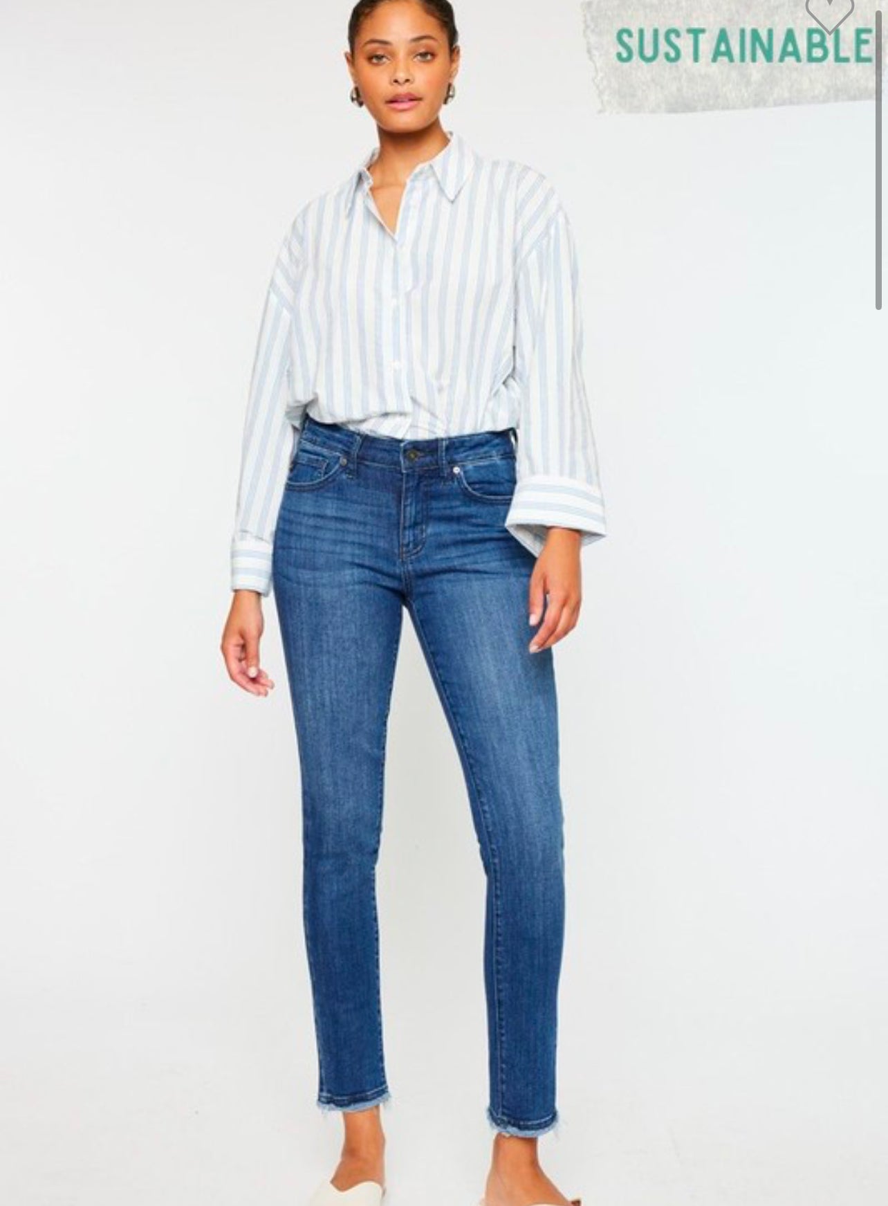 Kancan mid rise ankle skinny