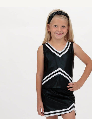 Shimmer cheer suit black