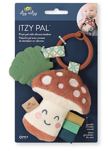 Itzy Pal™ Plush + Teether: Rainbow