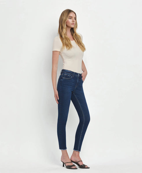 MID RISE RAW HEM CROP SKINNY JEANS V2159D: EMERSON