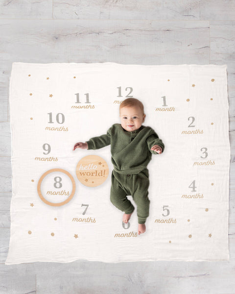 Milestone Blanket & Prop Set Kit, Infant Milestone Markers