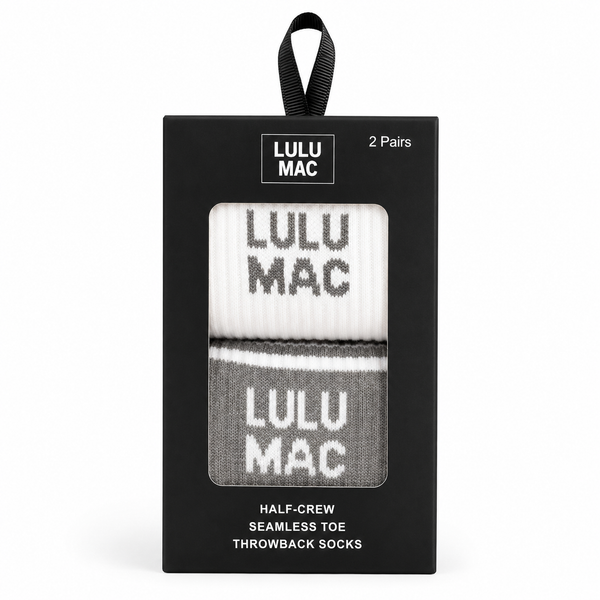 Lulu Mac Socks 2 Pair Box- GREY/GREY