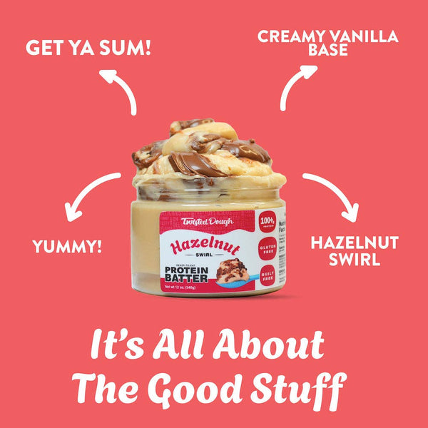 Hazelnut Swirl Protein Batter: KING Size Jar= 12oz