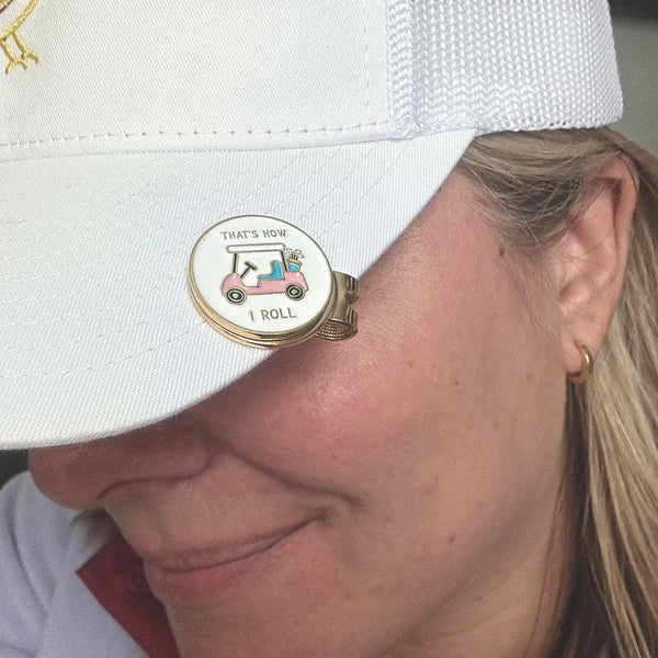 That's How I Roll Women's Golf Ball Marker with Hat Clip: Gold