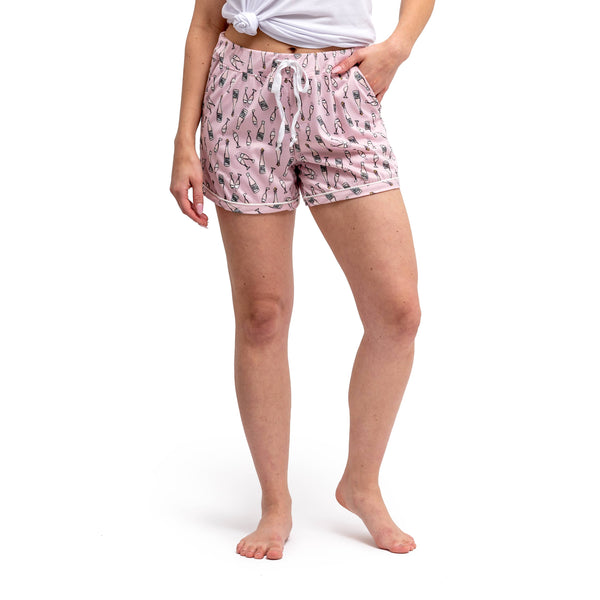 Hello Mello® Breakfast In Bed Lounge Shorts Open Stock: Large/XLarge / Feline Good