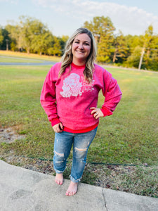 Christmas holly dolly sweatshirt red