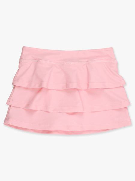 Girls Pink Tiered Active Skort: Pink