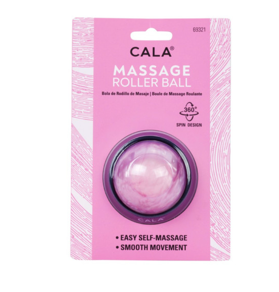 CALA Massage Handheld Roller Ball Pain Relief Travel: Pink