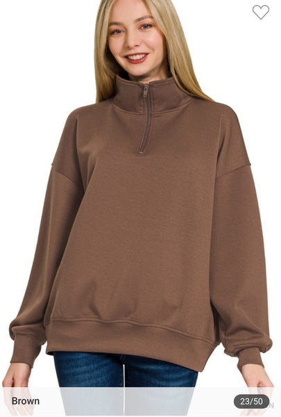 Scuba half zip pullover