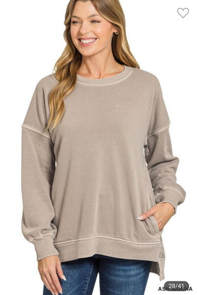 Pigment dye fleece hi low