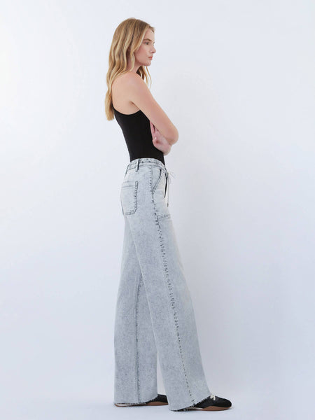HIGH RISE UTILITY POCKET DRAWSTRING WIDE LEG JEANS F6112: INNOVATION